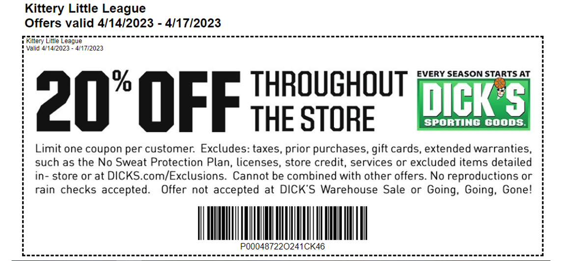 Dick's Sporting Good Coupon